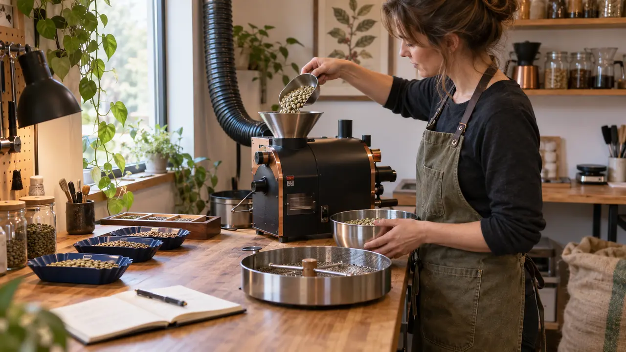 Penggunaan green bean pada setup roasting rumahan dan roastery kecil