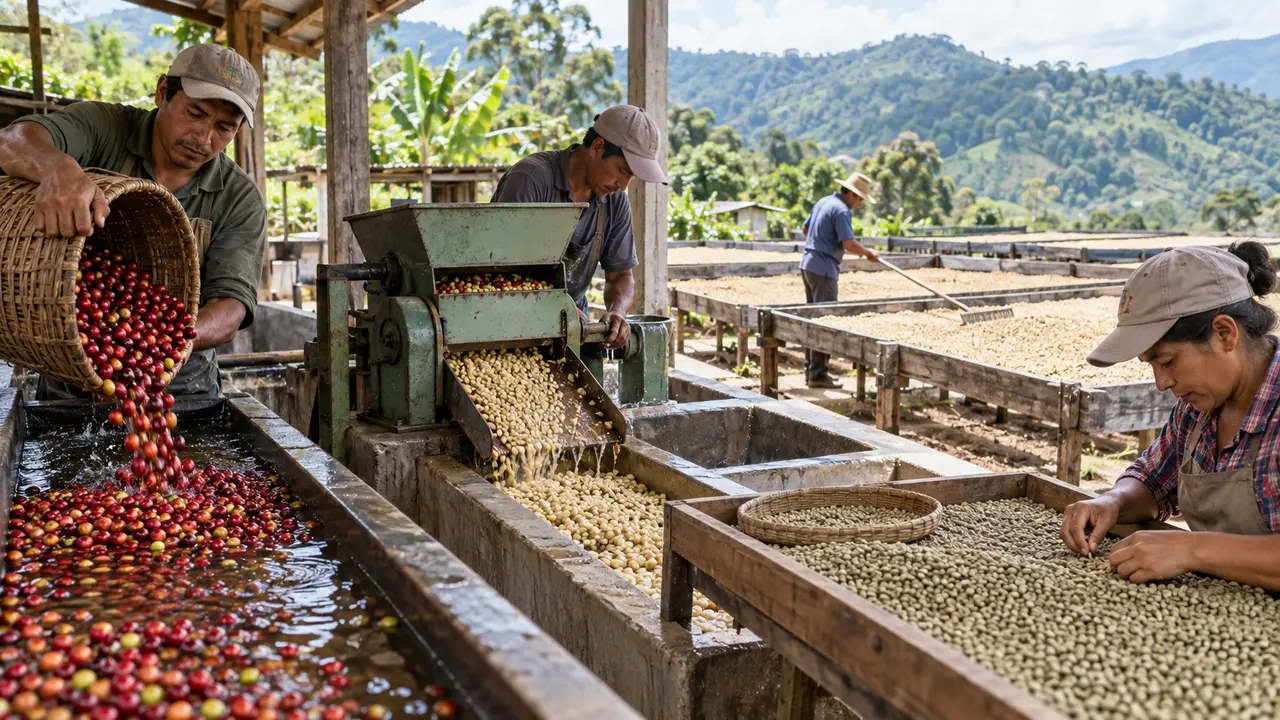 Tahapan pengolahan buah kopi hingga menjadi green bean